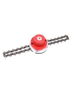 Generic Multifunctional Grass Cutter Lawn Mower Chain Trimmer Head Red/Silver  - Image 1