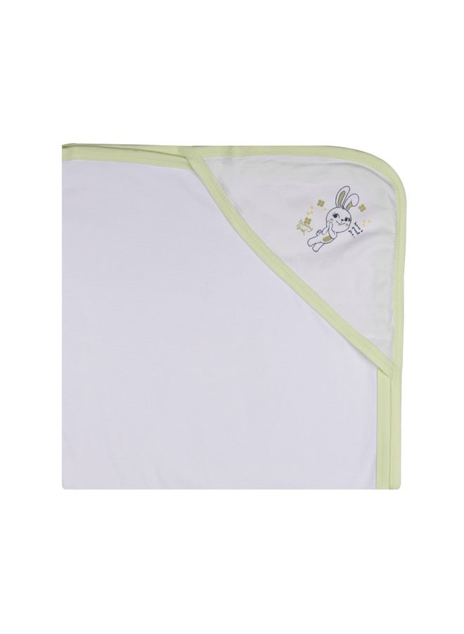 Babies Basic 7 Piece Unisex 100% Cotton Gift Set Include Bib, Blanket, Mitten, Cap, Romper, Top And Bottom Set  - Image 4