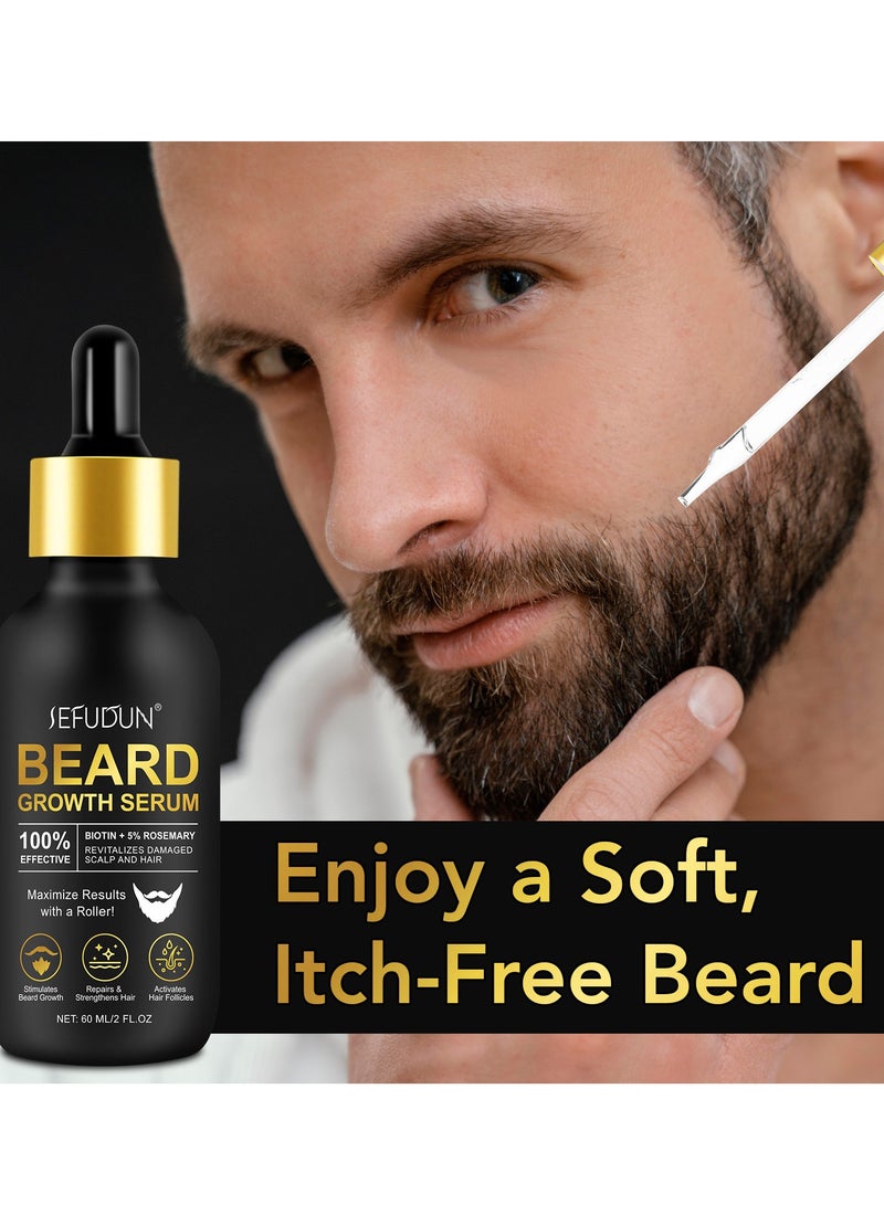 سيفودون مجموعة Beard Essence Microneedle لتعزيز نمو اللحية وزيت العناية باللحية المغذي - Image 2
