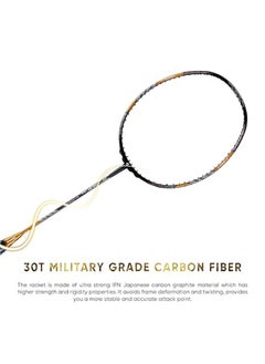 Apacs Z-Ziggler Limited Edition (38 LBS, 6.2mm World's Slimmest Shaft) Made in Vietnam Unstrung Badminton Racket with Free Full Cover | G2-4 1/8 inches (Gold), Graphite  - Image 5