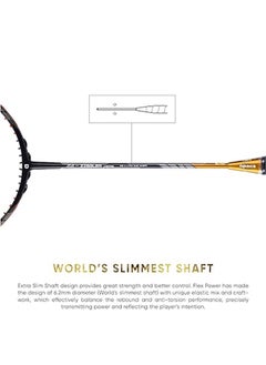 Apacs Z-Ziggler Limited Edition (38 LBS, 6.2mm World's Slimmest Shaft) Made in Vietnam Unstrung Badminton Racket with Free Full Cover | G2-4 1/8 inches (Gold), Graphite  - Image 4