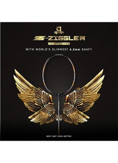 Apacs Z-Ziggler Limited Edition (38 LBS, 6.2mm World's Slimmest Shaft) Made in Vietnam Unstrung Badminton Racket with Free Full Cover | G2-4 1/8 inches (Gold), Graphite  - Image 2