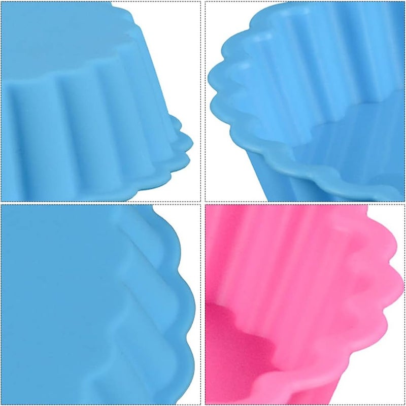 QKDS Silicone Quiche Pan, 8 Pack Silicone Tart and Pie Molds, Round 4 Inch Non-stick Mini Quiche Molds Small Pie Baking Pan Tart Molds DIY Baking Pies/Tarts/Mousse Cakes, Random Color - Image 5