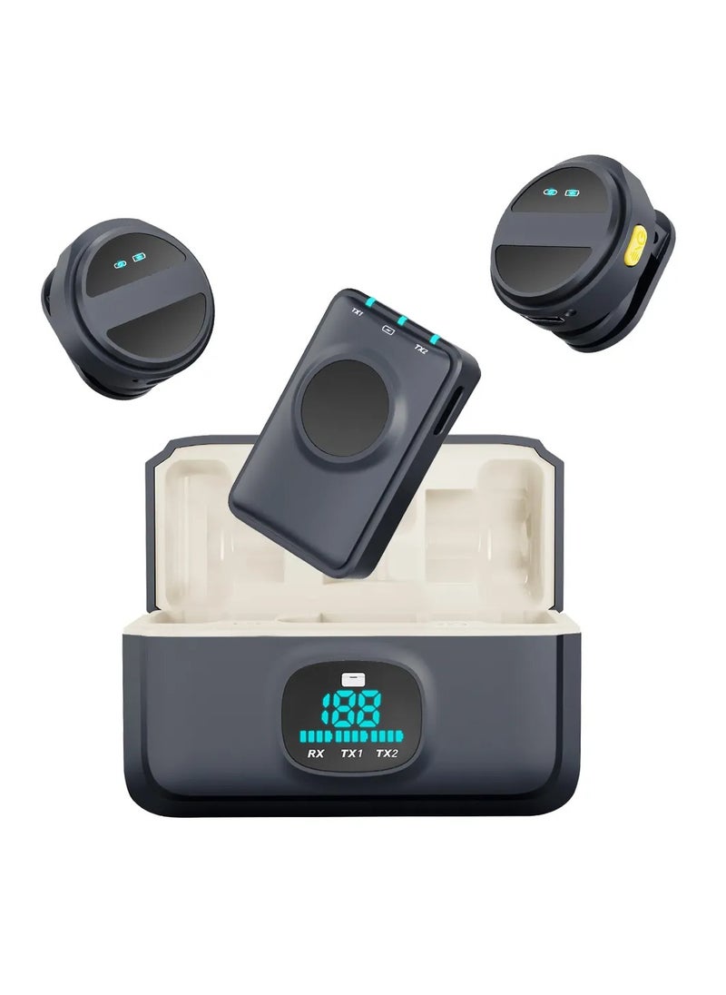 Generic SX21 Type-C 2.4G Wireless Clip-On Microphone with ENC Noise Reduction 360° Omnidirectional Condenser   Magnetic Clip Plug & Play 9-Hour Battery for Vlog Interviews Live Streaming  - Image 1