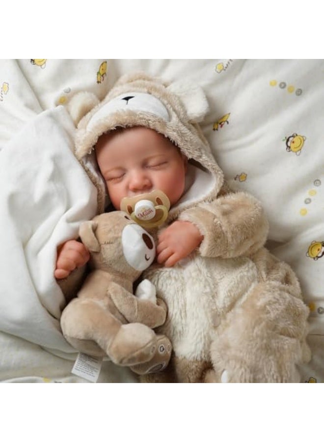 BABESIDE Lifelike Reborn Baby Dolls Boy - 17-Inch Baby Soft Body Realistic-Newborn Baby Doll Silicone Full Body Vinyl Real Life Baby Dolls with Toy Accessories - Image 2
