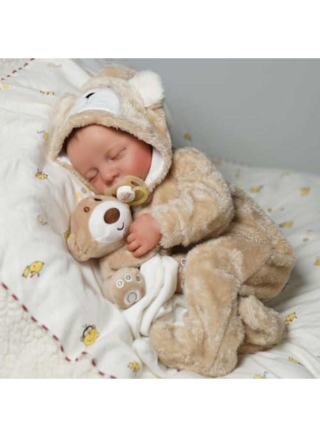 BABESIDE Lifelike Reborn Baby Dolls Boy - 17-Inch Baby Soft Body Realistic-Newborn Baby Doll Silicone Full Body Vinyl Real Life Baby Dolls with Toy Accessories - Image 4