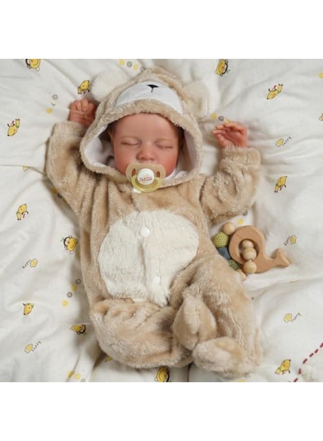 BABESIDE Lifelike Reborn Baby Dolls Boy - 17-Inch Baby Soft Body Realistic-Newborn Baby Doll Silicone Full Body Vinyl Real Life Baby Dolls with Toy Accessories - Image 3