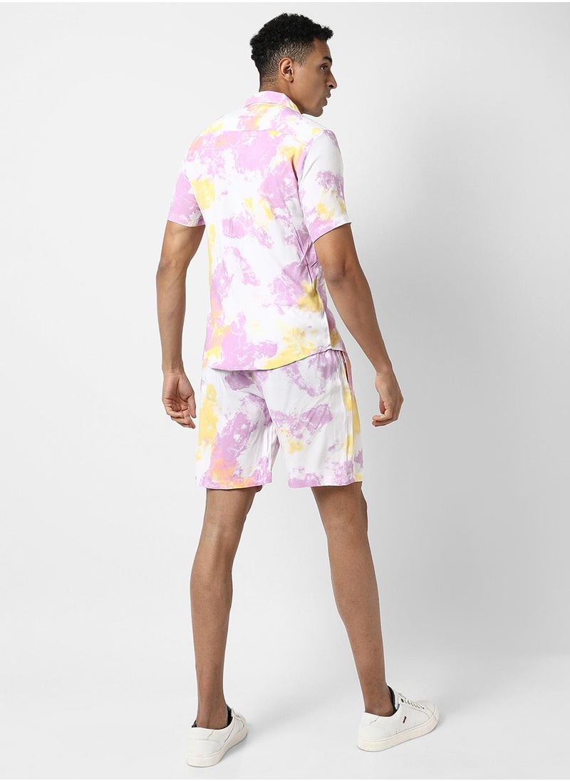 Campus Sutra Men's Multicolour Printed Regular Fit Co-Ords Set  - Image 5