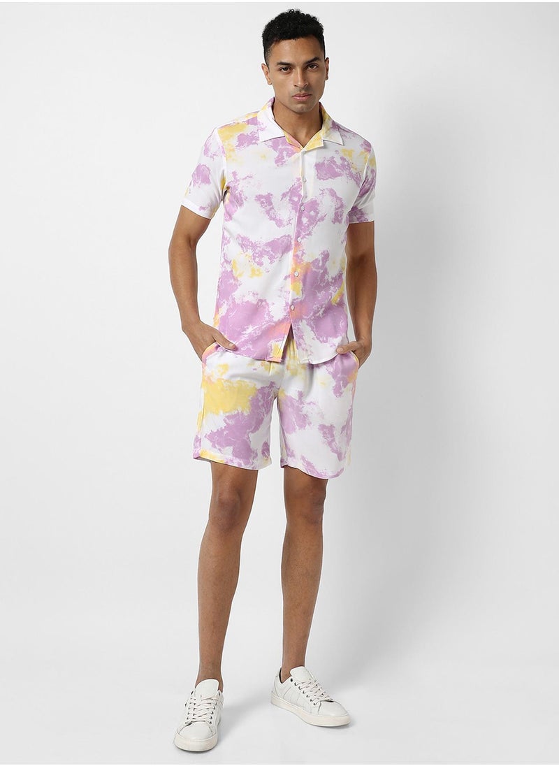Campus Sutra Men's Multicolour Printed Regular Fit Co-Ords Set  - Image 2