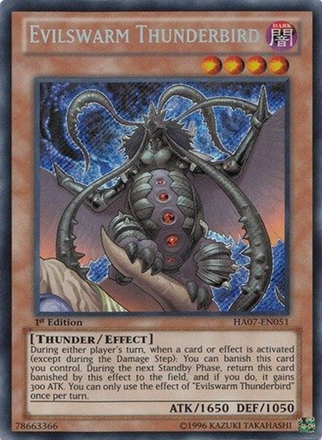 YU-GI-OH! - Evilswarm Thunderbird (HA07-EN051) - Hidden Arsenal 7: Knight of Stars - 1st Edition - Secret Rare