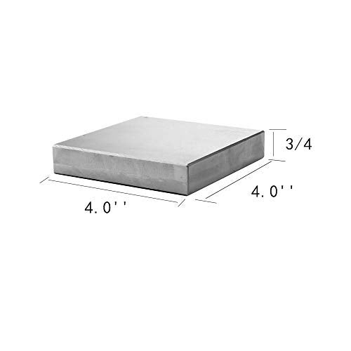 Oudtinx Steel Bench Block 4"x4" Flat Anvil Jewelers Tool Metal Bench Block for Jewelry & Stamping (4''x4''x3/4'') - Image 2