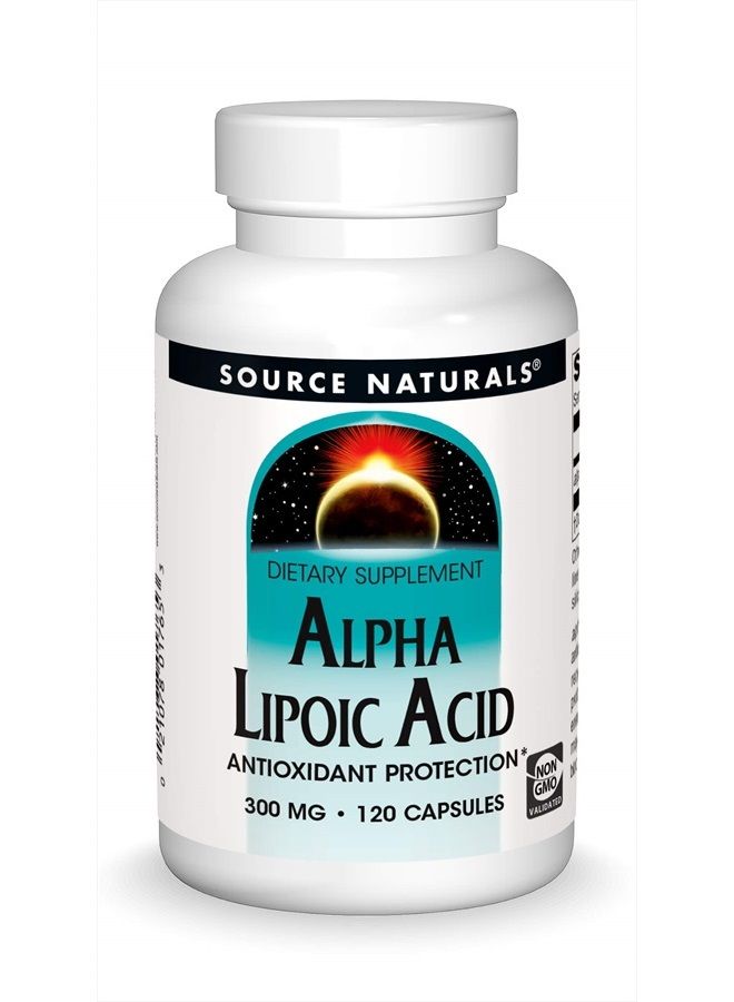 Source Naturals Alpha Lipoic Acid 300 mg Supports Healthy Sugar Metabolism, Liver Function & Energy Generation - 120 Capsules - Image 1