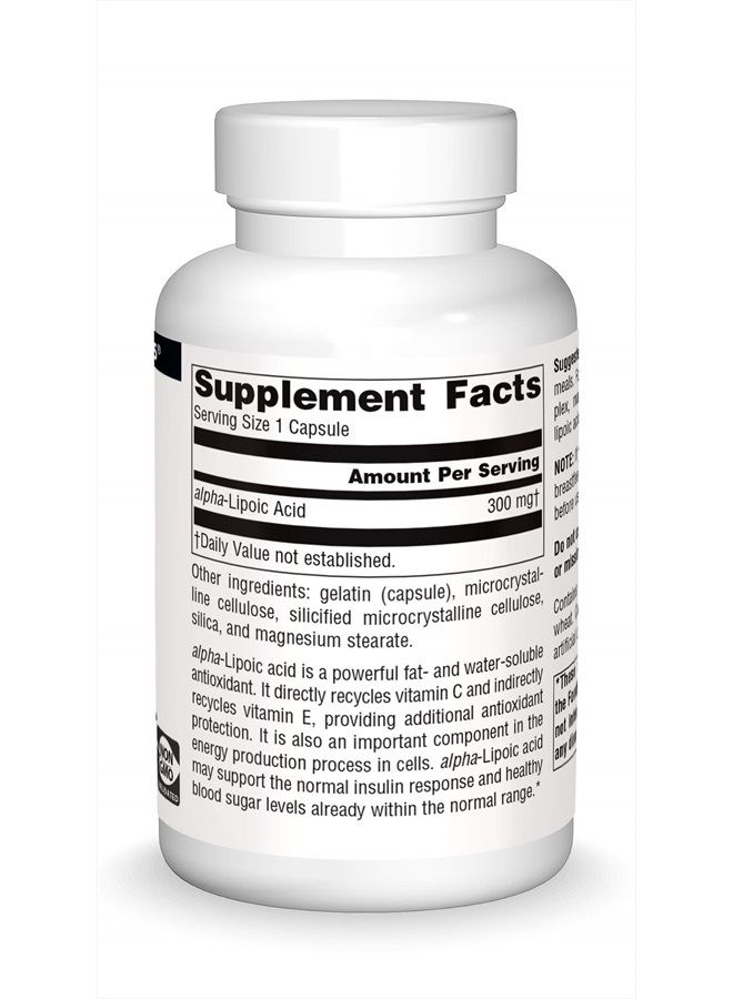 Source Naturals Alpha Lipoic Acid 300 mg Supports Healthy Sugar Metabolism, Liver Function & Energy Generation - 120 Capsules - Image 3