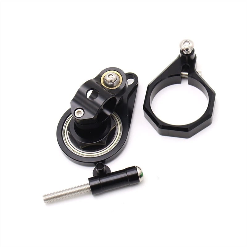 Motorcycle Steering Stabilizer Damper Bracket Mount CNC Army Green - Image 2