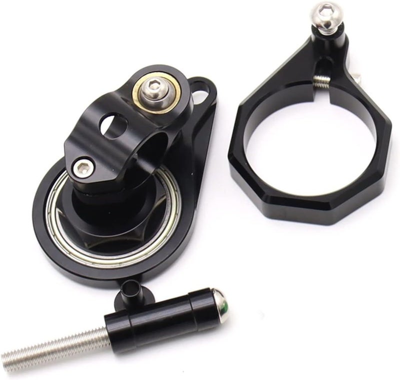 Motorcycle Steering Stabilizer Damper Bracket Mount CNC Army Green - Image 1