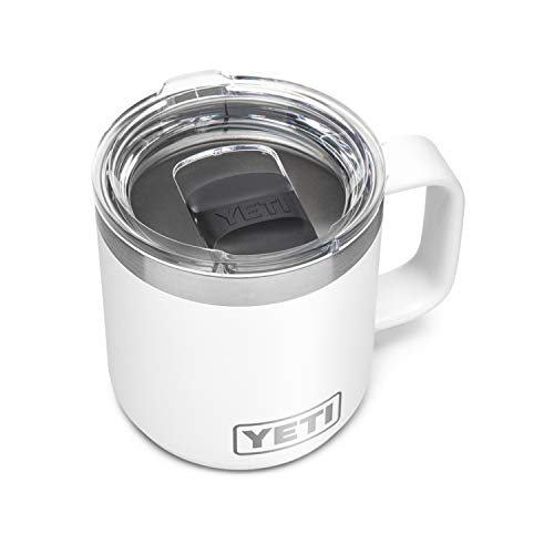 YETI Rambler 10 oz Stackable Mug, Vacuum Insulated, Stainless Steel with MagSlider Lid, White - Image 1