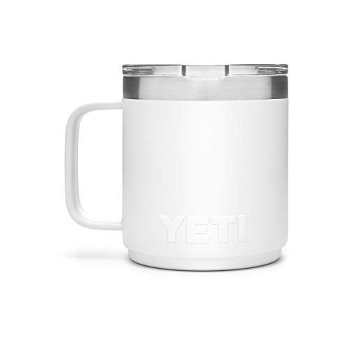 YETI Rambler 10 oz Stackable Mug, Vacuum Insulated, Stainless Steel with MagSlider Lid, White - Image 3