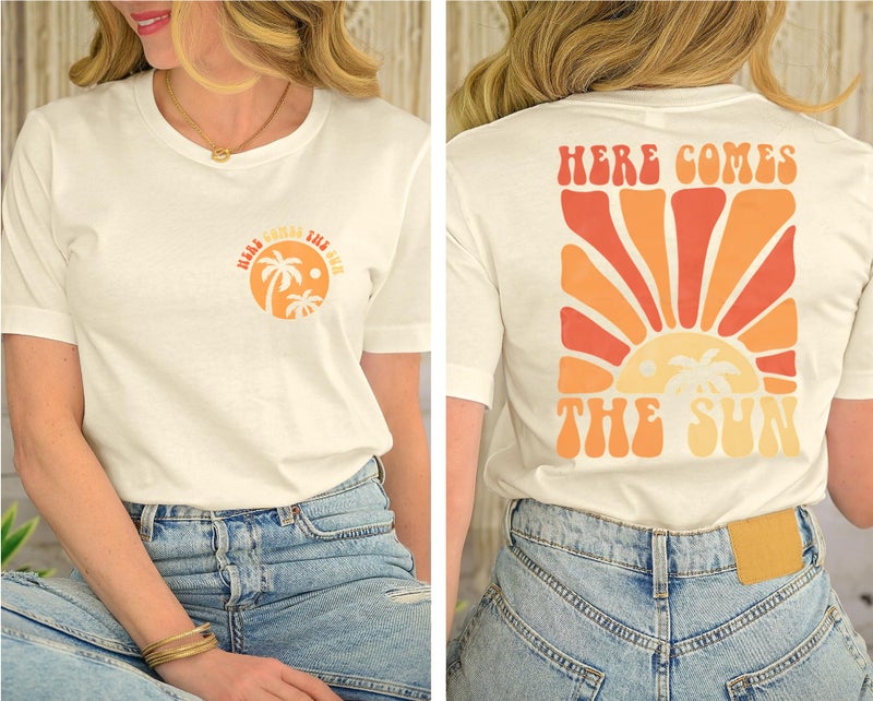 MYHALF Hawaiian Shirts Women Beach T-Shirt: Hawaii Tropical Tops Oversized Beachy Graphic Tees Summer Short Sleeve Outfit - Image 3