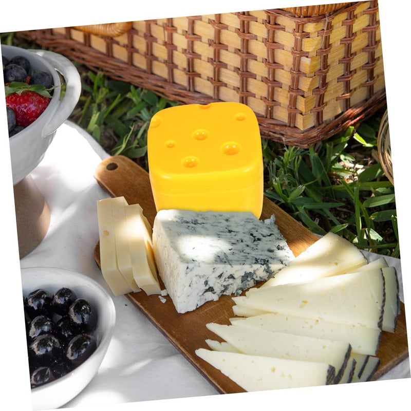 2 Pcs Reusable Plastic Cheese Storage Container With Lid For Freshness Preservation - Image 3