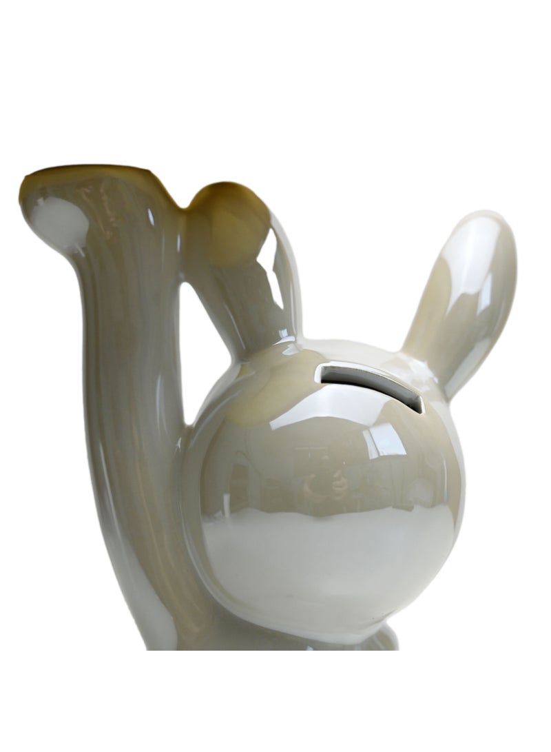 Bunny Figurine Key Put Up Tray/ Gold Tray Cute Desk Organizer/ Small Tray for Key, Watches, and Small Stationary/ Bedroom Tray for Bedside Table Organizer/ Bathroom Tray for Rings & Watches - Image 4
