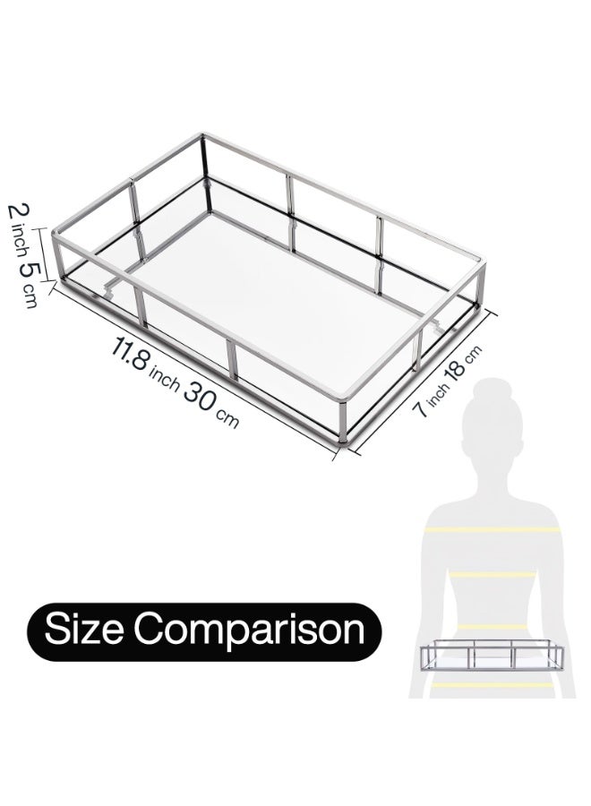بواو صينية بواو ميرور - منظم عطور ومجوهرات فضي، صينية زخرفية للحمام (فضي) - Image 5