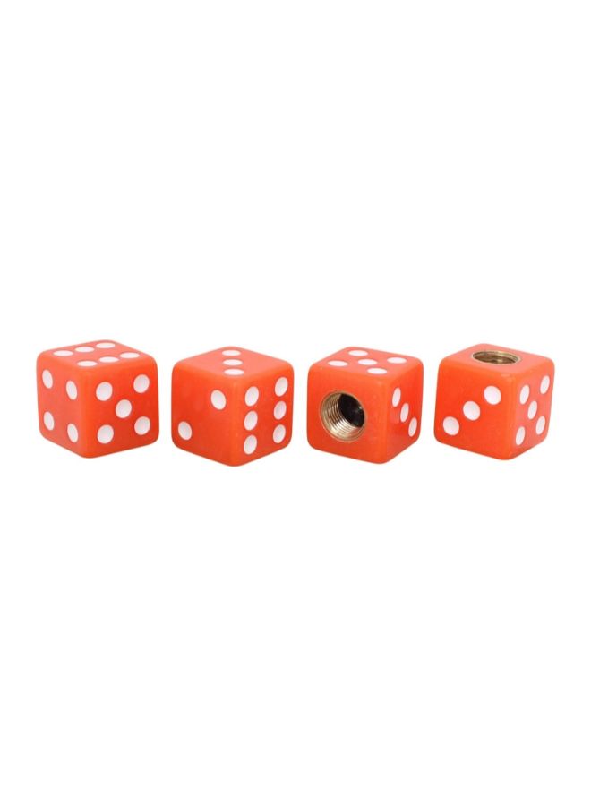 NIBEMINENT 4-Piece Dice Style Car Tire Valve Cap - Image 3