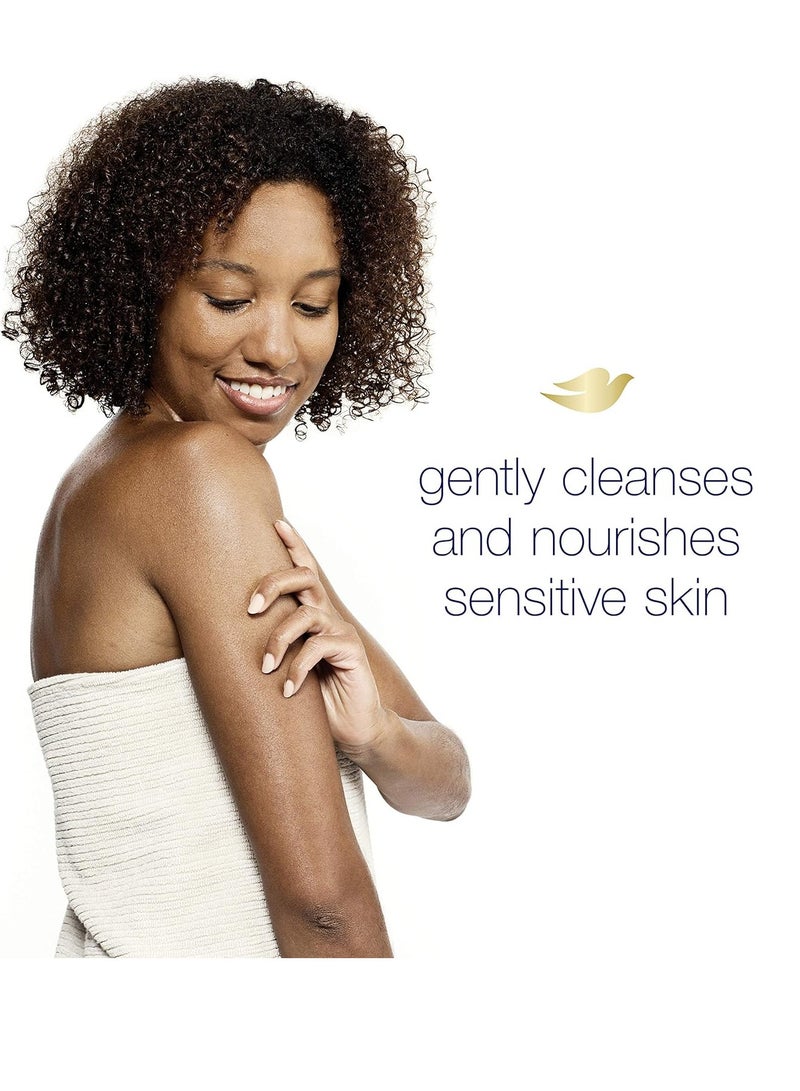 Dove غسول الجسم دوف الخالي من الكبريتات ومضاد للحساسية، للبشرة الحساسة، 22 أونصة سائلة (عبوة من 4 قطع) - Image 2