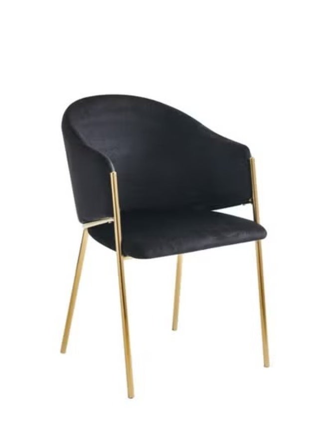 ريكسا كرسي طاولة طعام مريح أسود - Image 1