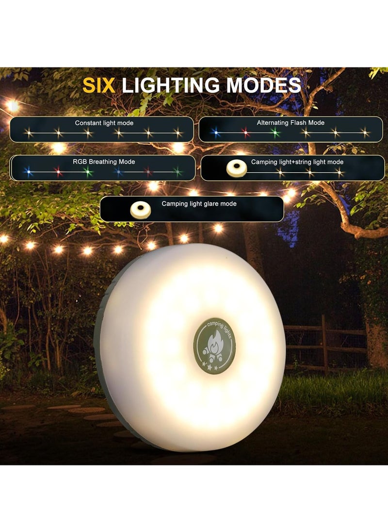 Shopit - String Lights, 2 in 1 Outdoor Camping Lantern with Multi Lighting Modes (32.8Ft), Quick 30s Recovery, Waterproof, Type-C Fast Charging, Portable Camping Lights for Camping, Yard, Hiking - Image 1