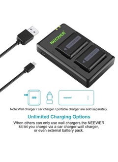 Neewer NP-FW50 Camera Battery Charger Set Compatible with Sony ZV-E10, A7, A7R, A7RII, A7II, A7SII, A7S, a6300, a6400, a6500, RX10 Series(2-Pack, Micro USB Port, 1100mAh)  - Image 4