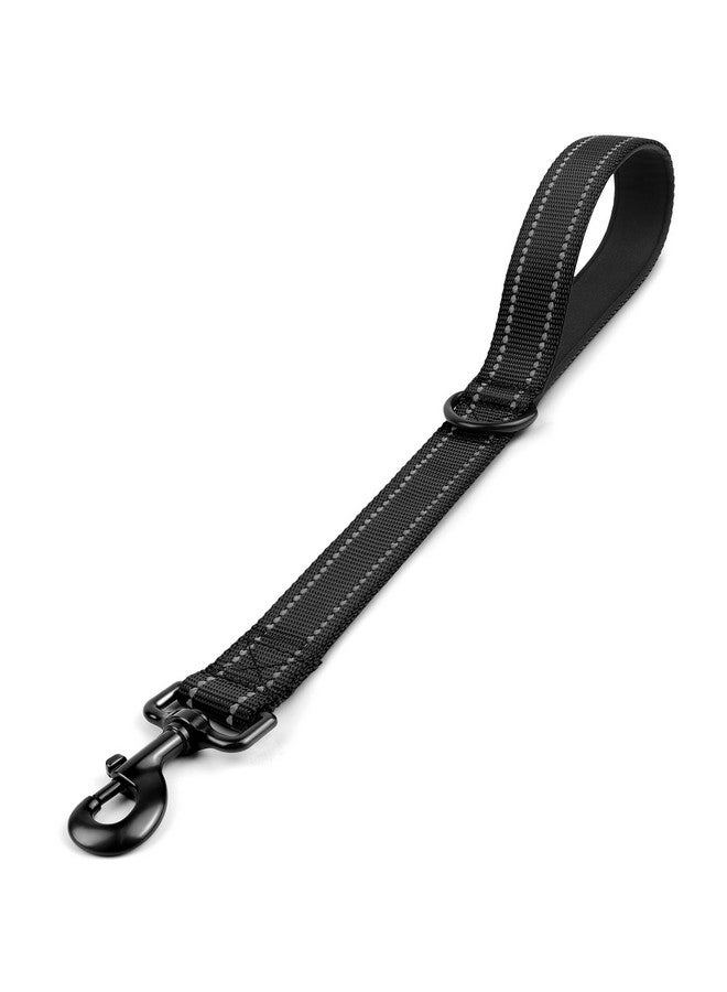 Joytale Joytale Strong Short Dog Leash 18 Inch, 1.2 Inch Wide, Heavy Duty, Padded Handle for Traffic Control, Reflective Leash for Medium and Large Dogs Walking Training, Black - Image 1