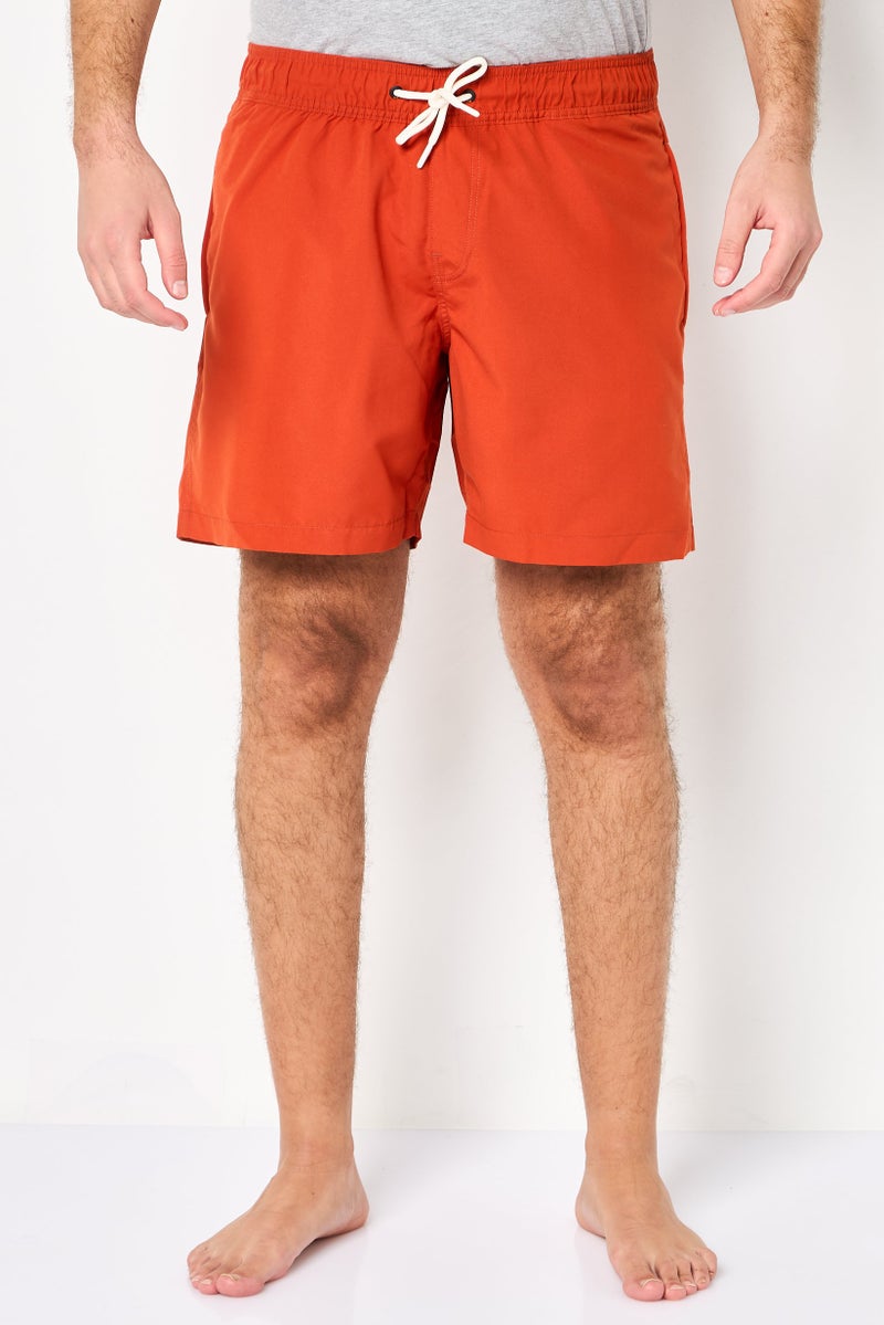 G-Star RAW Men Solid Board Shorts, Rust - Image 1