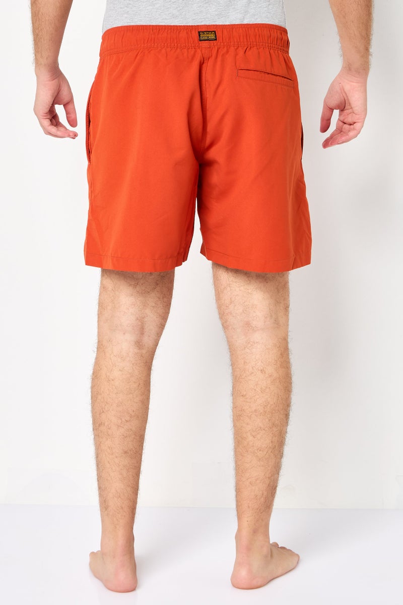 G-Star RAW Men Solid Board Shorts, Rust - Image 4
