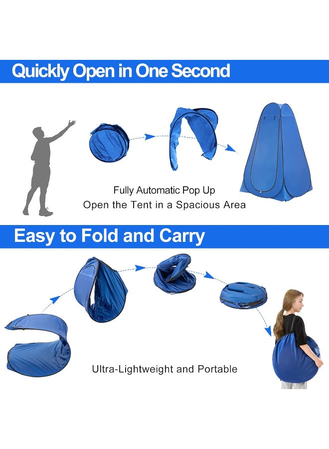 GO2CAMPS Outdoor Camping Cloth Changing Tent | Portable Pop-Up Bathroom Tent for Camping â€“ Outdoor Shower and Toilet | Private Cloth Changing Room Privacy Shelter | 190cm Height x 120cm Width x 120cm Length | Foldable Waterproof Camping Toilet Tent with Carry Bag for Beach, Hiking, Travel & Outdoor Use - Image 5