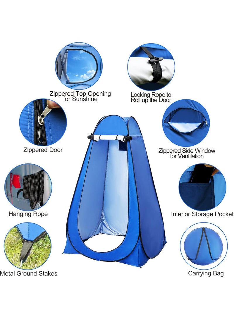 GO2CAMPS Outdoor Camping Cloth Changing Tent | Portable Pop-Up Bathroom Tent for Camping â€“ Outdoor Shower and Toilet | Private Cloth Changing Room Privacy Shelter | 190cm Height x 120cm Width x 120cm Length | Foldable Waterproof Camping Toilet Tent with Carry Bag for Beach, Hiking, Travel & Outdoor Use - Image 4