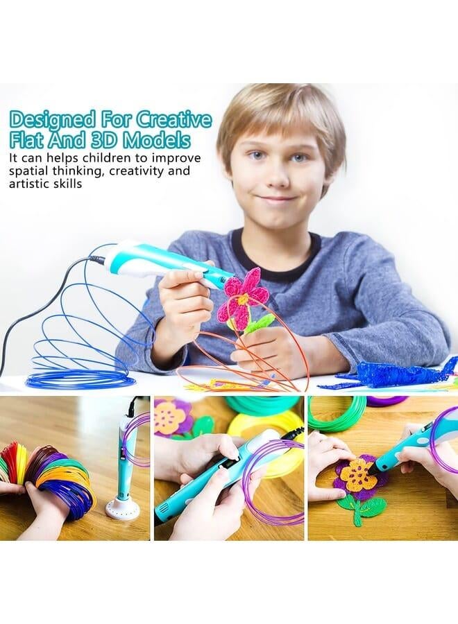 Roryimke 3D Pen for Kids Stylo 3D Printing Pen Upgrade 3D Drawing Pen 3D Printer Toys for Kids and 12 Colors PLA Filament Refills with Charger