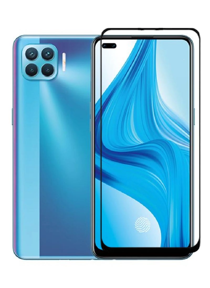 AINA واقي شاشة من الزجاج المقوى 5D مصمم لهاتف Oppo F17 Pro مع تغطية كاملة للشاشة من الحافة إلى الحافة وخالي من الفقاعات - Image 1