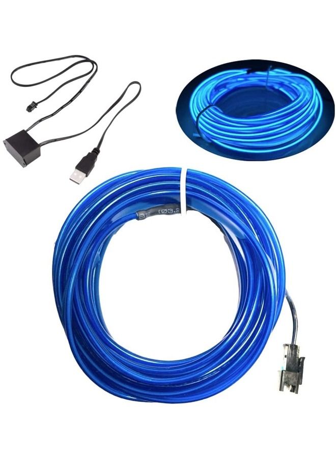 حبل إضاءة نيون لتزيين السيارة من الداخل على شكل خطوط مضيئة - بطول 3 أمتار - Image 2