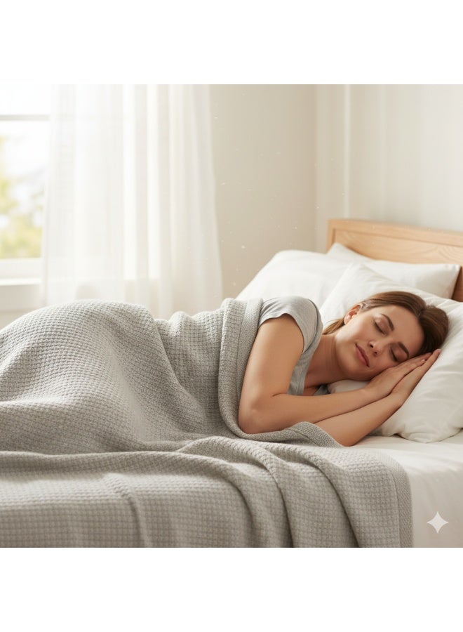 Nile Weave Elegant Egyptian Cotton Milano Throw Blanket – ultra-soft, lightweight, and beautifully crafted. Enjoy luxurious comfort, breathable warmth, and timeless sophistication in any room. - Image 3