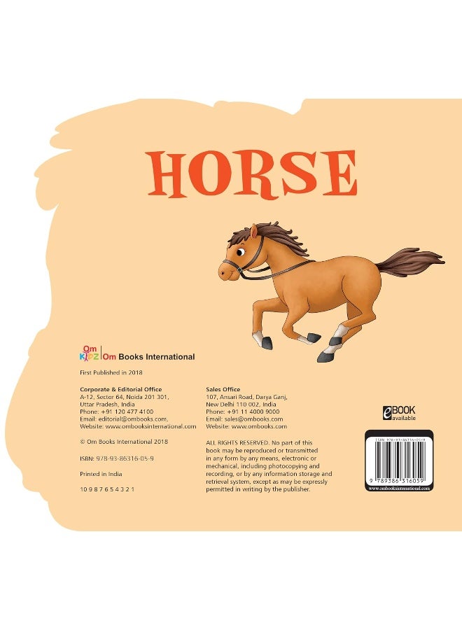 Cutout Board Book: Horse( Animals and Birds) (Cutout Books)  - Image 4