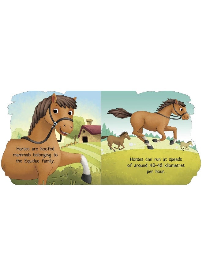 Cutout Board Book: Horse( Animals and Birds) (Cutout Books)  - Image 3