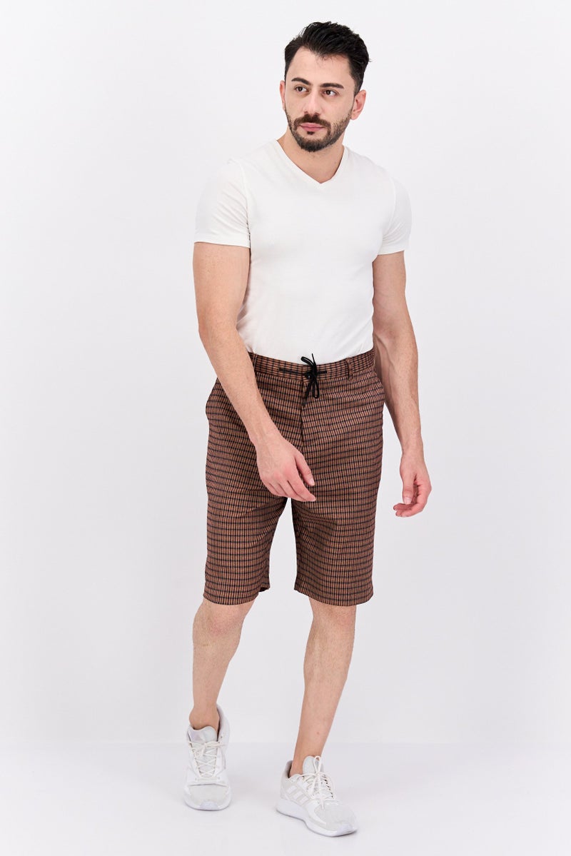 Scotch & Soda Men Loose Fit Plaid Chino Shorts, Multicolor - Image 3