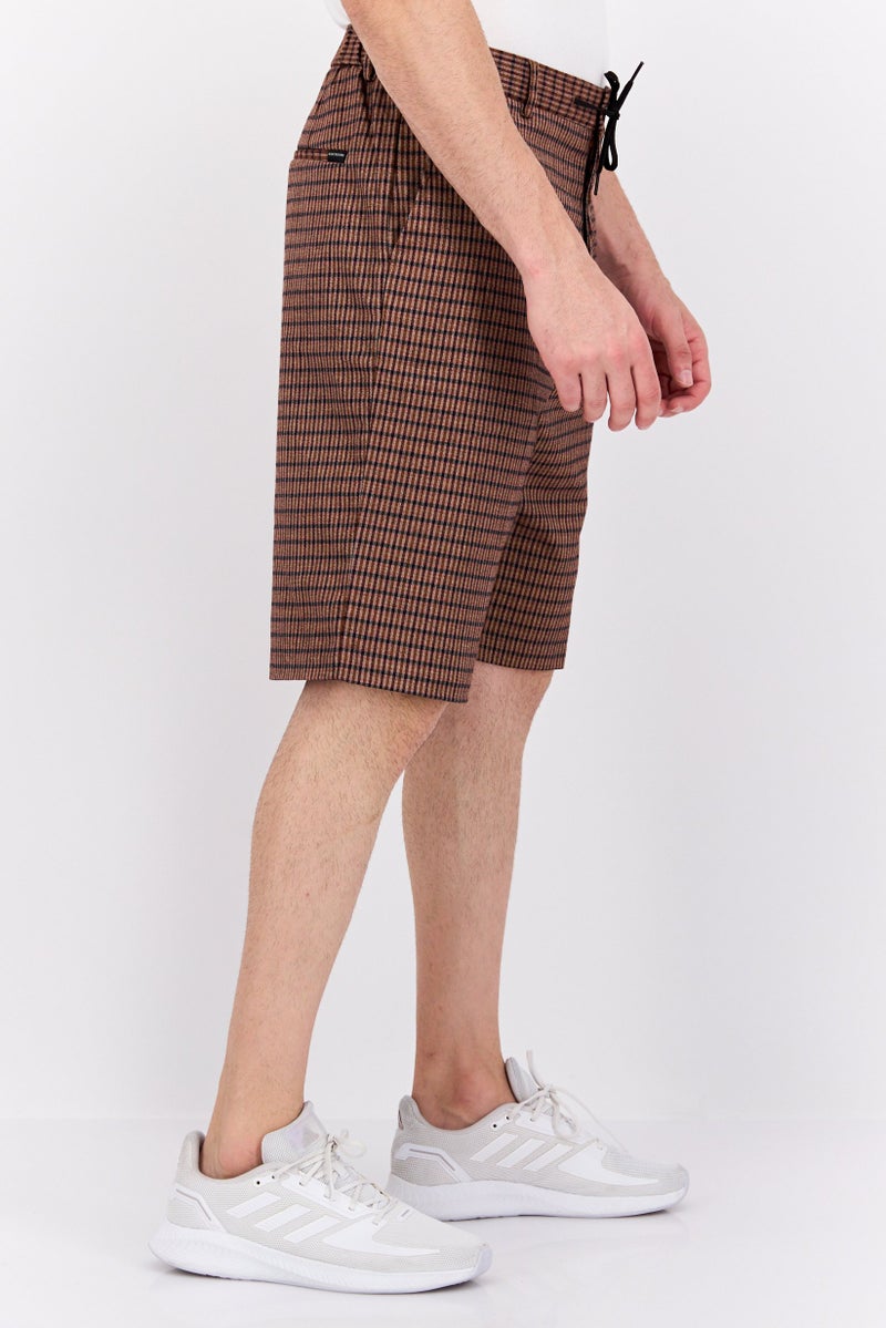 Scotch & Soda Men Loose Fit Plaid Chino Shorts, Multicolor - Image 4
