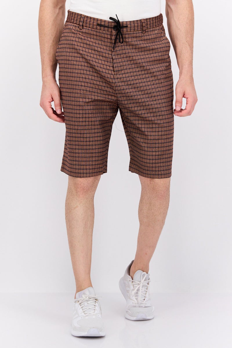 Scotch & Soda Men Loose Fit Plaid Chino Shorts, Multicolor - Image 1