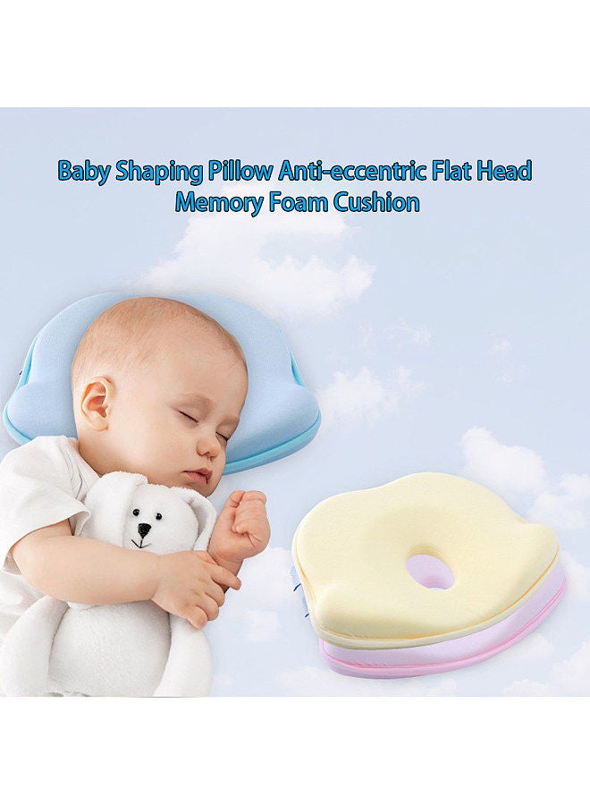 Baby Shaping Pillow Anti-eccentric Flat H-ead Memory Foam Cushion For Flat H-ead Syndrome P-revention and H-ead Support For Age 0-1 Home Daily Bedroom Use  - Image 2