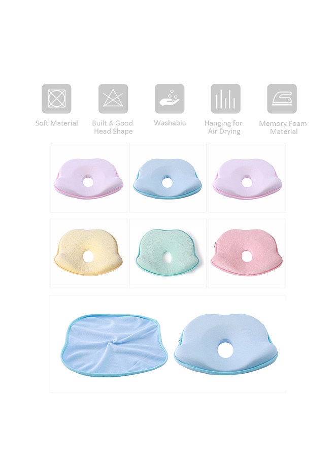 Baby Shaping Pillow Anti-eccentric Flat H-ead Memory Foam Cushion For Flat H-ead Syndrome P-revention and H-ead Support For Age 0-1 Home Daily Bedroom Use  - Image 5