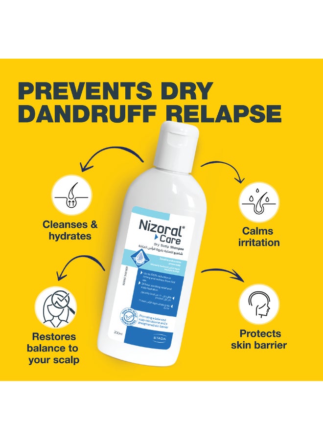 Nizoral Care Anti-Dandruff Shampoo for Dry & Sensitive Scalp,  Soothing Hydration with Postbiotics & Aloe Vera, Eczema-Prone Friendly, 200ml - Image 3
