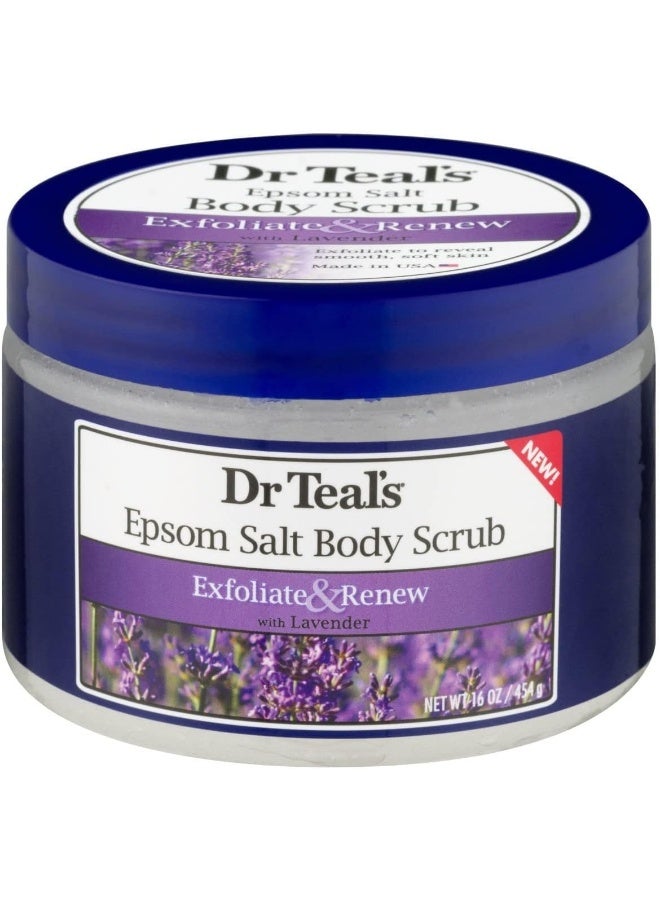 Dr Teal's سكراب الجسم من دكتور تيلز بملح إبسوم باللافندر، 454غ - Image 3