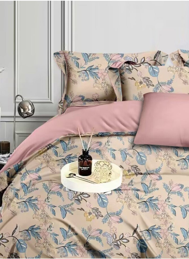 Master Home Textile Master Home Textile Velvet  Printed Comforter Sets, 4 Pcs Single Size, Fits 120 x 200 cm Single Size Bed, Soft, Warm  - Image 1