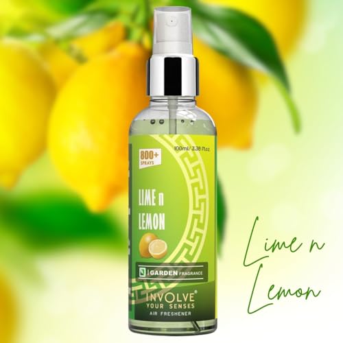 Involve your senses Involve Garden Fragrances - Lime n Lemon Spray Air Freshener for Car/Home/Office - INAT03-100ml | Room Freshener | Home Fragrance | Air Freshener Spray - Image 2